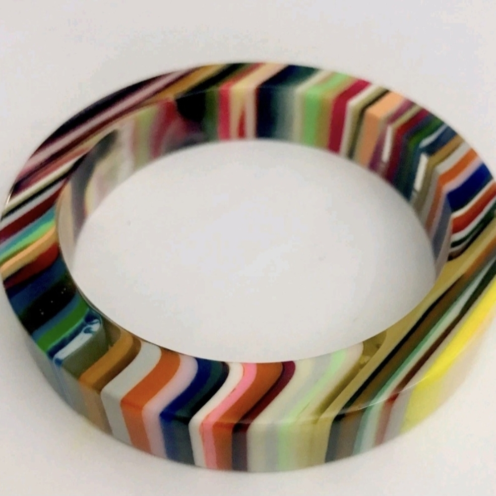Vtg. SOBRAL Resin Bracelet Signed Brazil - Picture 2 of 7